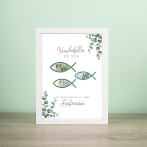KONFIRMATION Geschenk für Mädchen & Jungen | personalisiertes Kommunionsgeschenk | Digitaler Download Geldgeschenk