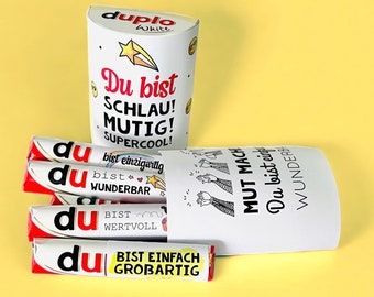 Duplo Banderolen Mut Macher Du Botschaften Kinder Affirmationen Schultüte Brotdose Duplo besonderes ausdrucken