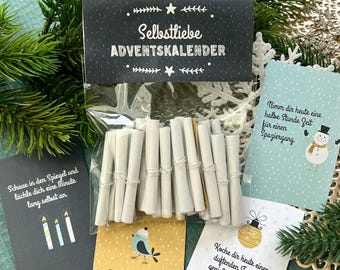 DIY Advent calendar tickets with 24 mindfulness for favorite people to download and make yourself - lucky tickets