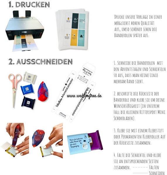 Advent Calendar Mindfulness Filled With 24 Ideas for the Christmas Season,  Do-it-yourself, Print Template, Self-love - Etsy