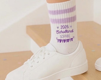 Personalized socks for first day of school, schoolchild's outfit, gift for the school cone