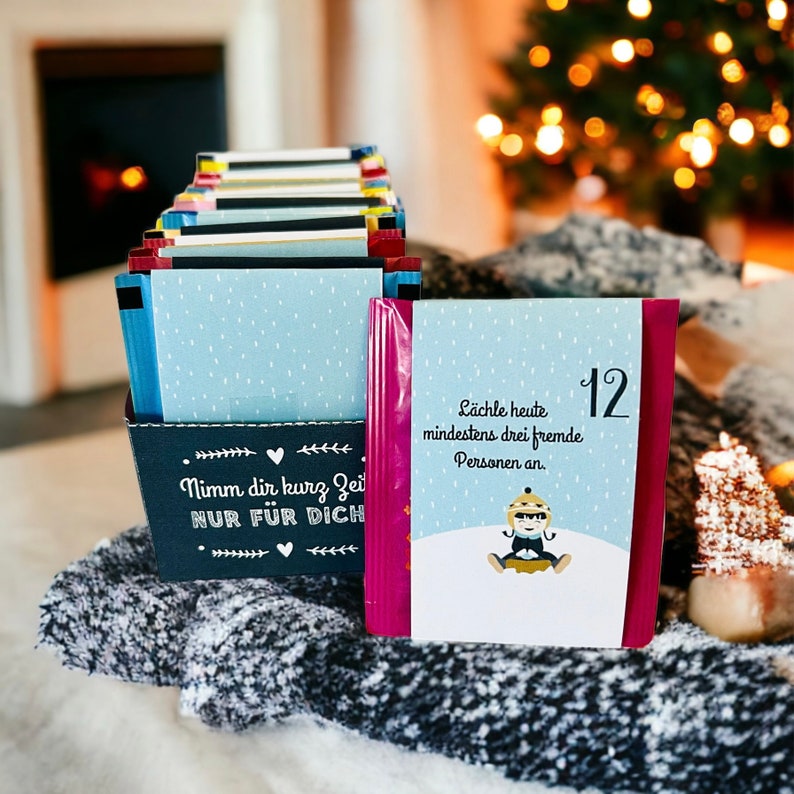 Adventskalender thee mindfulness gevuld met 24 ideeën voor de kerstperiode, doe-het-zelf, printsjabloon, eigenliefde afbeelding 5