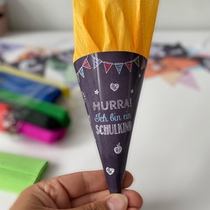 Modèle d'impression pour mini cartables Hourray design tableau noir look produit numérique