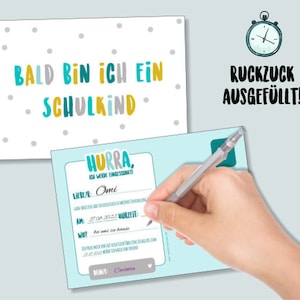 Invitation à s’inscrire Hourra Je suis un écolier Turquoise