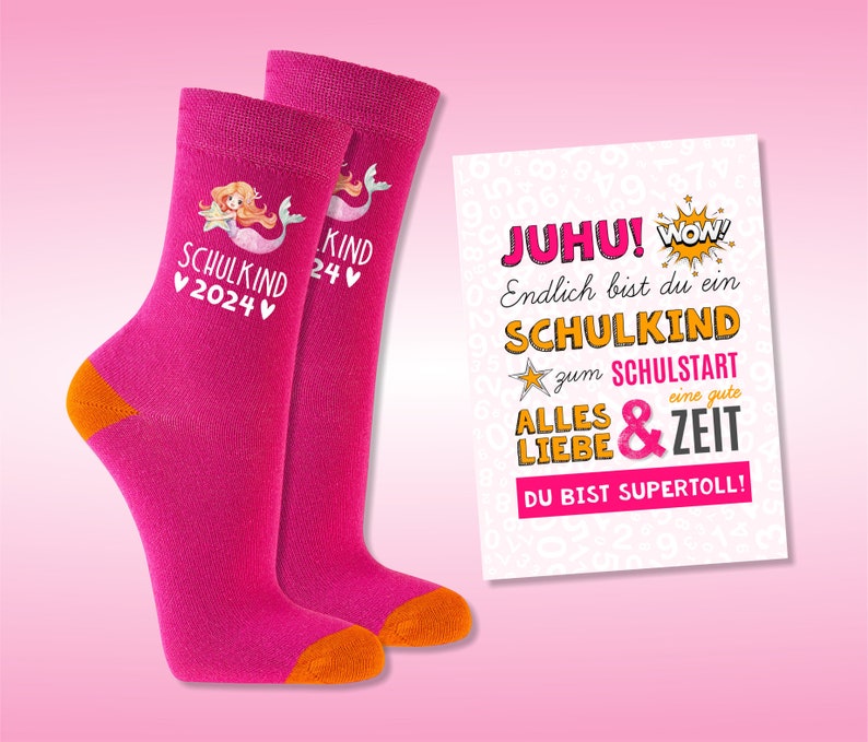 SCHOOL ENTRY Schoolchild socks GIFT for the sun and rainbow school bag image 6