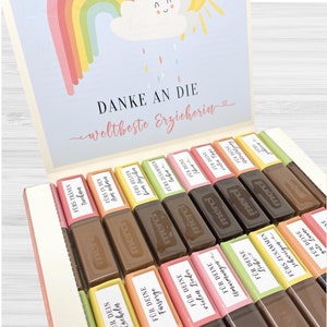 Sticker Set for Merci Chocolate Personal gift for the educator / kindergarten teacher image 2