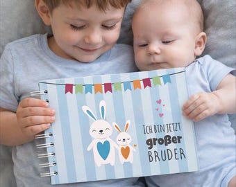 Herinneringsboek voor grote broer | Boek voor broers en zussen | Kraamcadeau | Album vol liefde voor broers en zussen