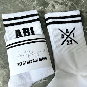 ABI - Abschluss - Tennissocken - Abitur 2025 - Abschluss 2025 -  bedruckte Socken - Geschenk