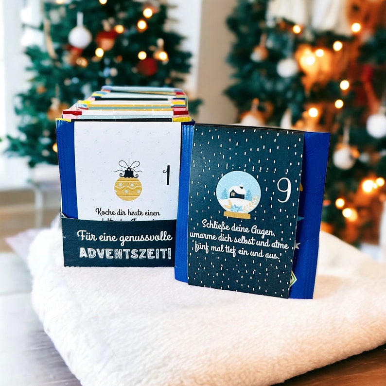 Adventskalender thee mindfulness gevuld met 24 ideeën voor de kerstperiode, doe-het-zelf, printsjabloon, eigenliefde afbeelding 4