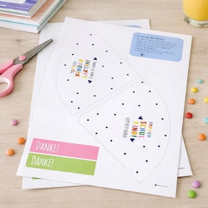 Mini coni scolastici fai da te: regalo di addio per l'asilo, decorazione per il primo giorno di scuola, creazione di piccoli coni scolastici, bomboniere per il primo giorno di scuola immagine 3