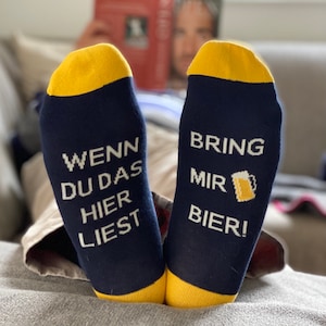 GESCHENK MÄNNER Geschenk Auszeitsocken Bring mir Bier Bild 1