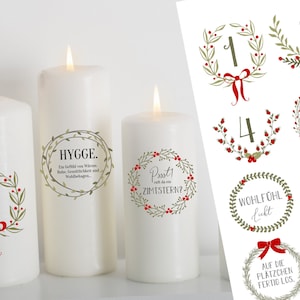 CHRISTMAS Tattoo foil for pillar candles ADVENT for candles / ceramic DIN A4
