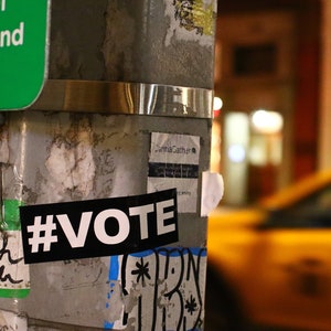 VOTE stickers: 10 for 5 bucks