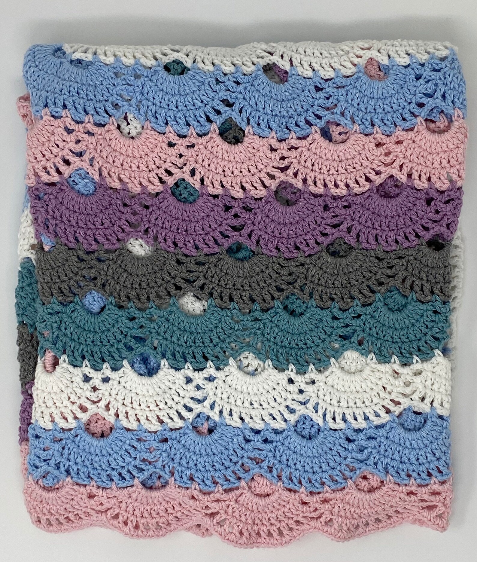 Cotton Crochet Virus Baby Blanket Etsy