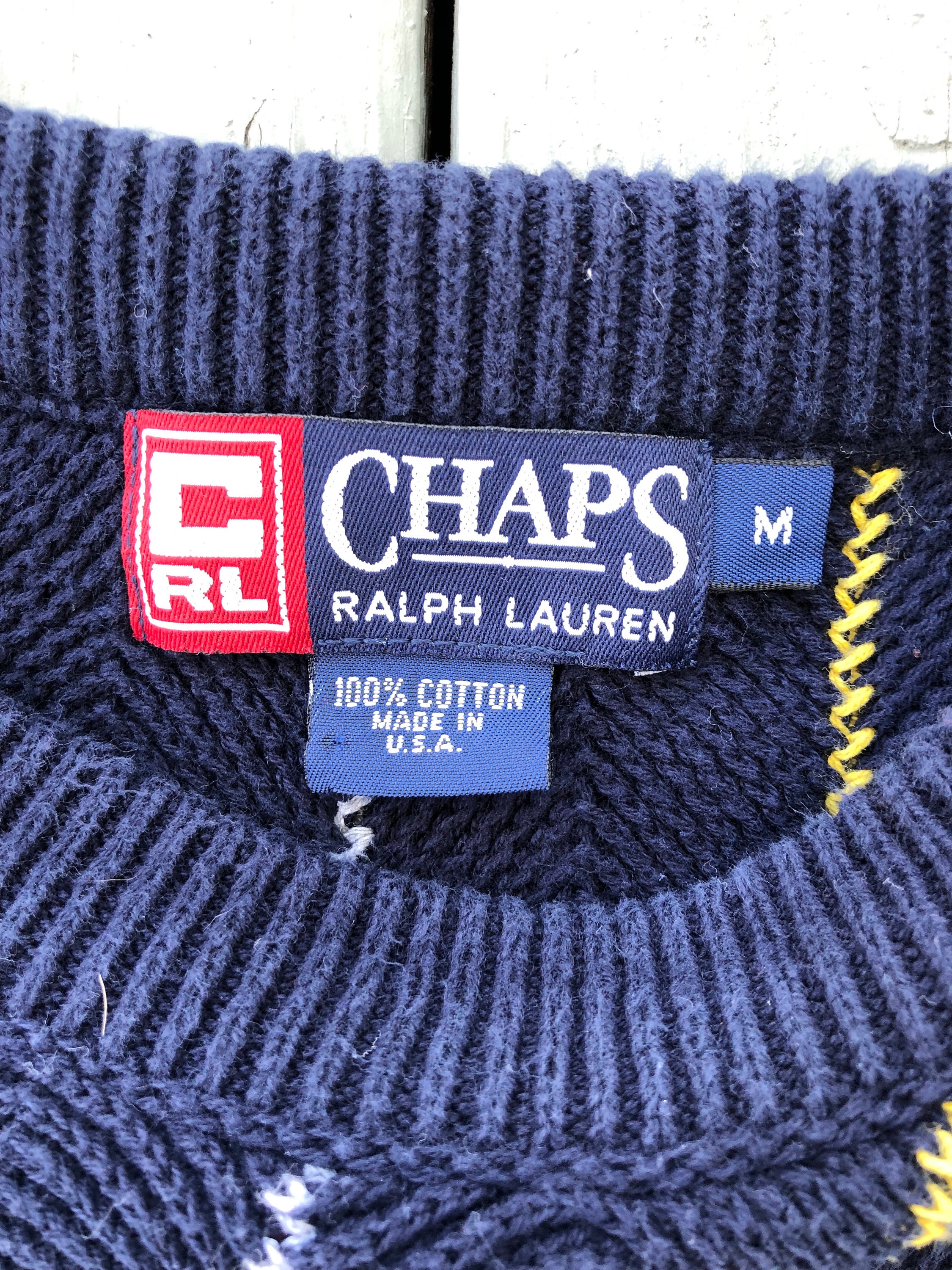 Vintage 1990's Chaps Ralph Lauren striped knit | Etsy