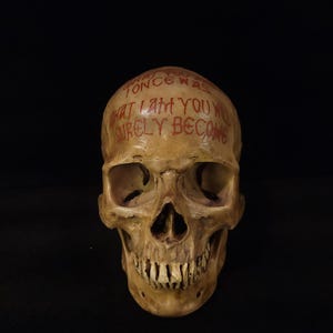 Calavera Memento Mori - Calavera devocional católica - Decoración monástica
