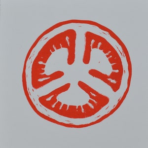 Tomato Cross-Section Linocut Print