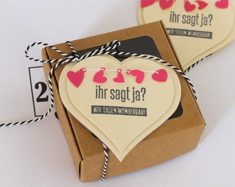 Geschenkschachtel Hochzeit personalisierbar "Datum"