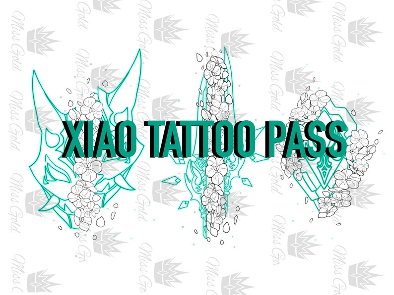 Xiao Tattoo Pass Genshin Impact Tattoo design pass Genshin | Etsy