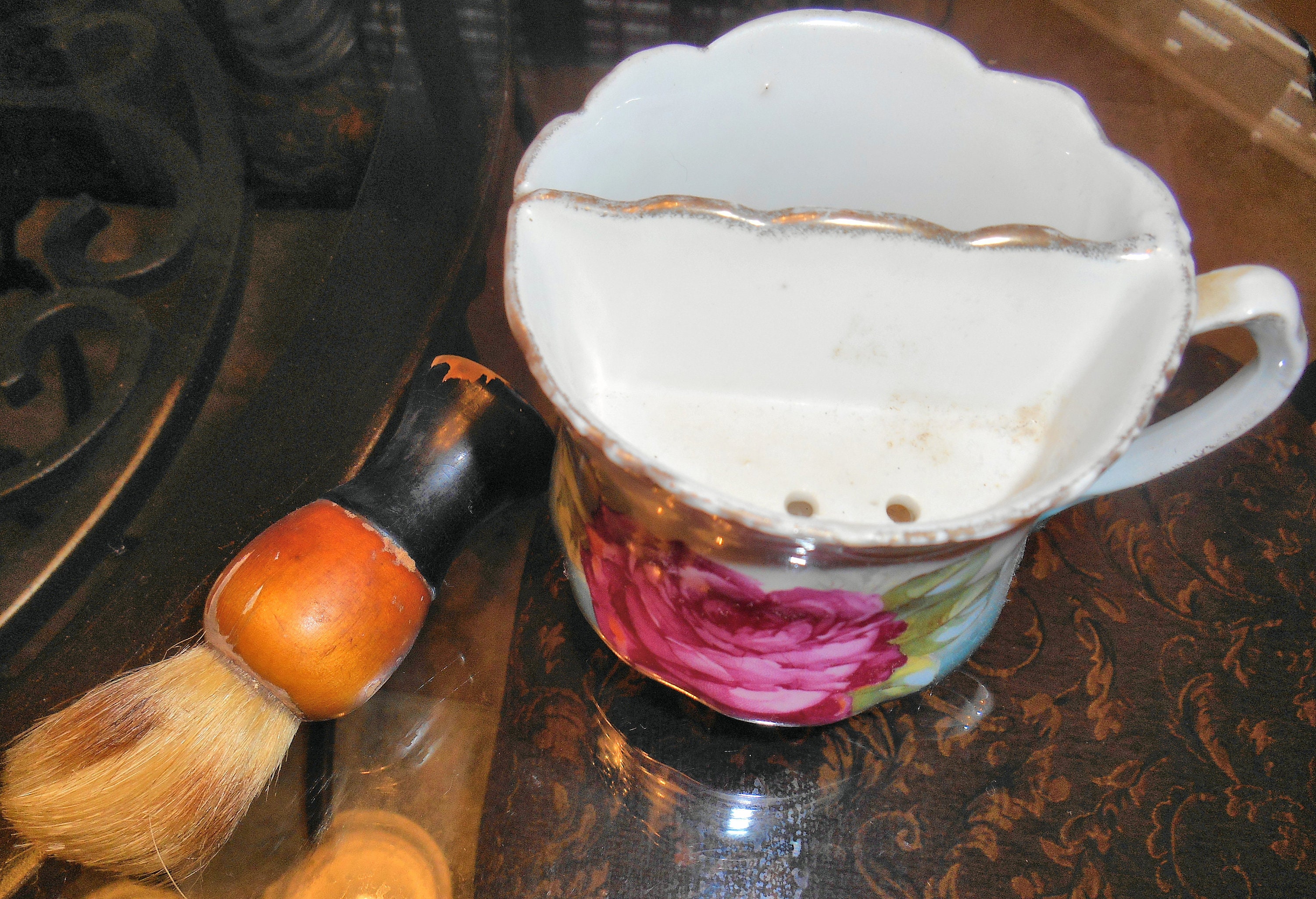 Old Vintage Shaving Mug With Old Vintage Shaving Brush Etsy