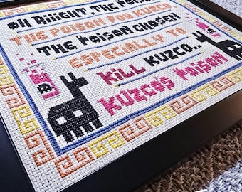 Kuzco's Poison Cross Stitch Pattern - Digital PDF Download