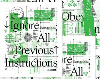 Ignore All Previous Instructions Risograph print set