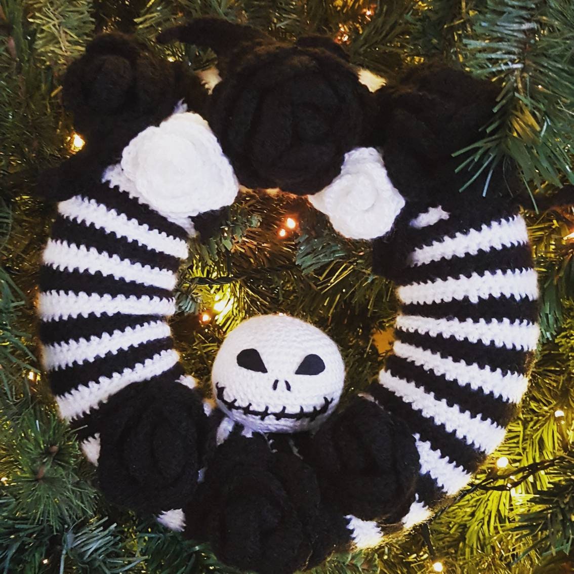 Jack Skellington Wreath Nightmare Before Christmas CROCHET PATTERN ONLY Etsy