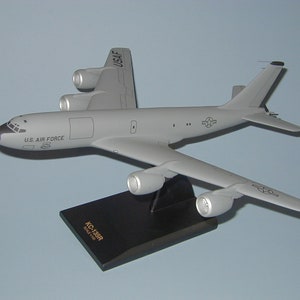 Boeing KC-135R Stratotanker USAF refueler aircraft hand carved and painted mahogany wood airplane aviation desktop display model