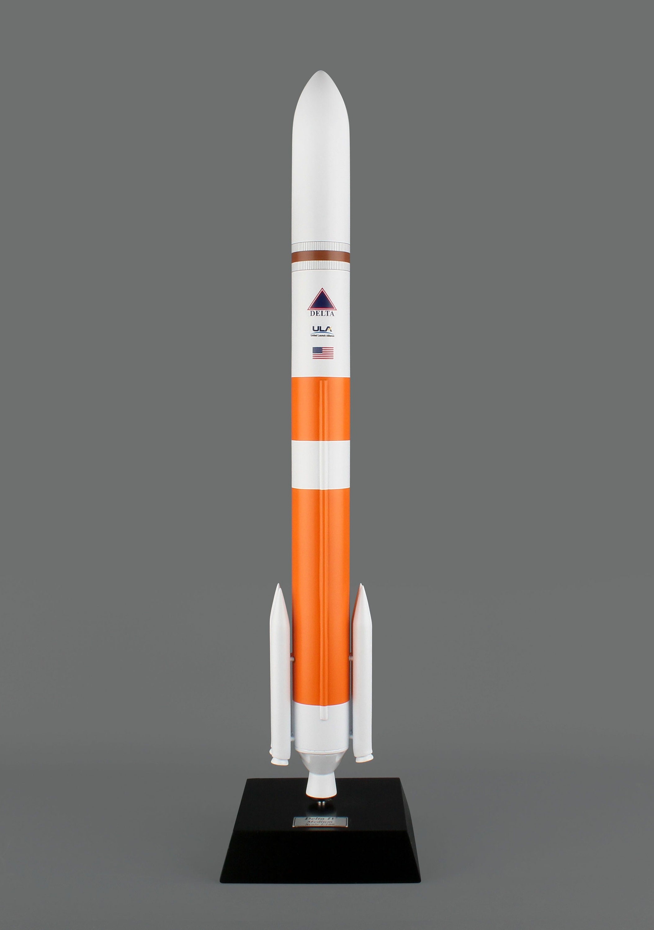 Delta IV medium rocket spacecraft NASA airplane model hand carved mahogany wood replica desktop display
