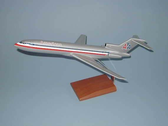 727-200 American Airlines Airliner Boeing Model Hand Carved