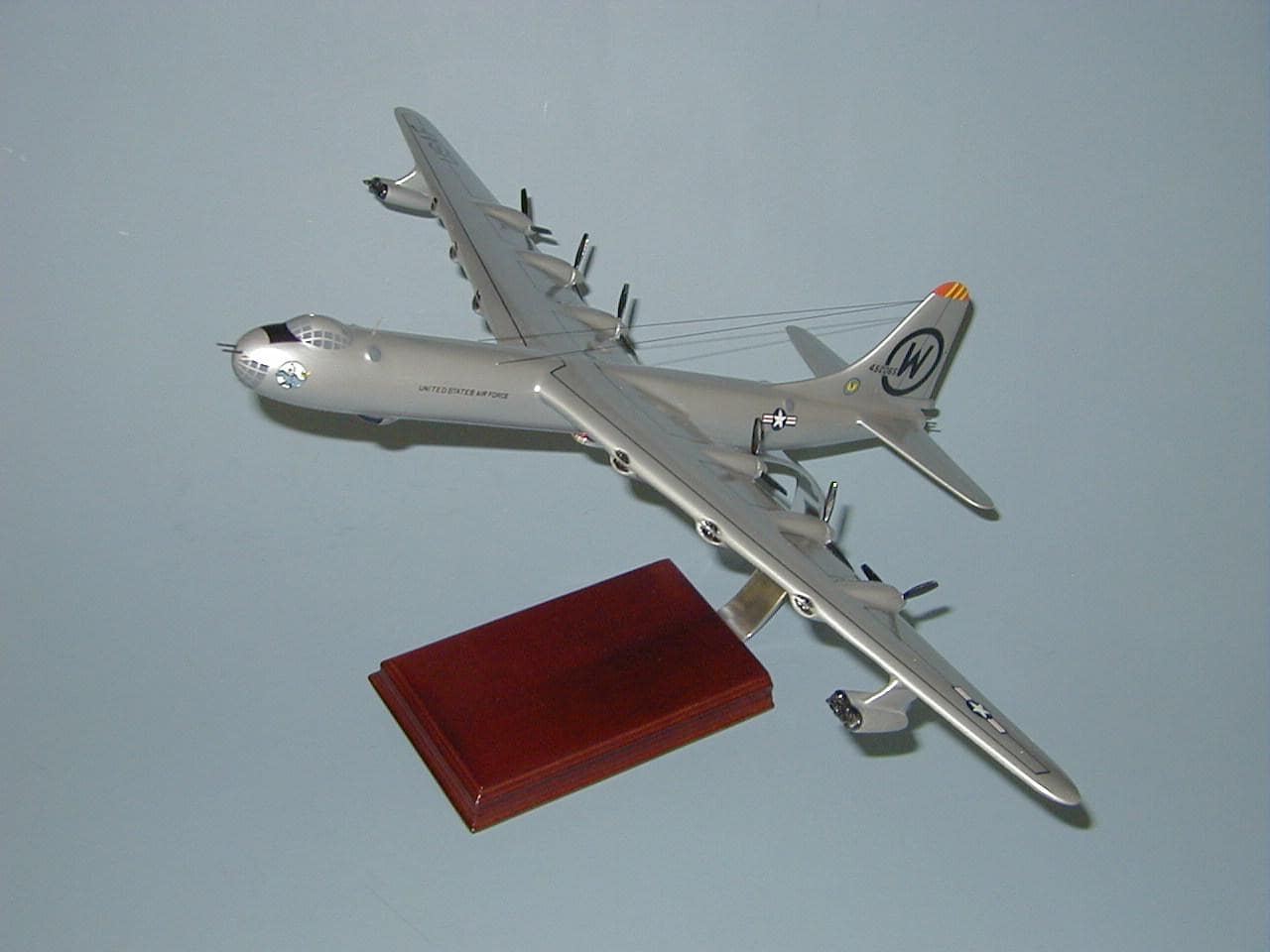 Convair B-36 Peacekeeper heavy bomber USAF aircraft hand carved and painted mahogany wood airplane aviation desktop display model