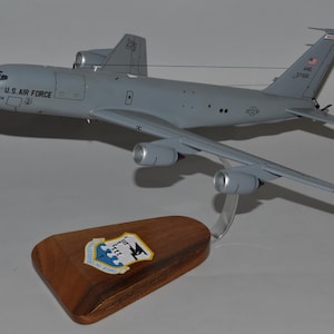 Boeing KC-135 155th Air Refueling Wing Nebraska ANG Stratotanker USAF refueler aircraft painted mahogany wood airplane display model