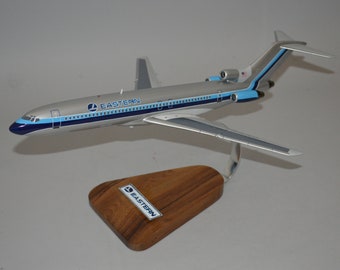 Boeing 727-200 Eastern Airlines silver color scheme plane mahogany wood airplane aircraft desktop display model