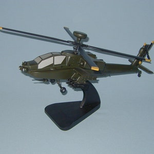 AH-64 Apache Longbow US Army attack helicopter mahogany wood airplane desktop display model