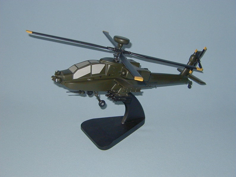 AH 64 Apache Longbow US Army Attack Helicopter Mahogany Wood Etsy