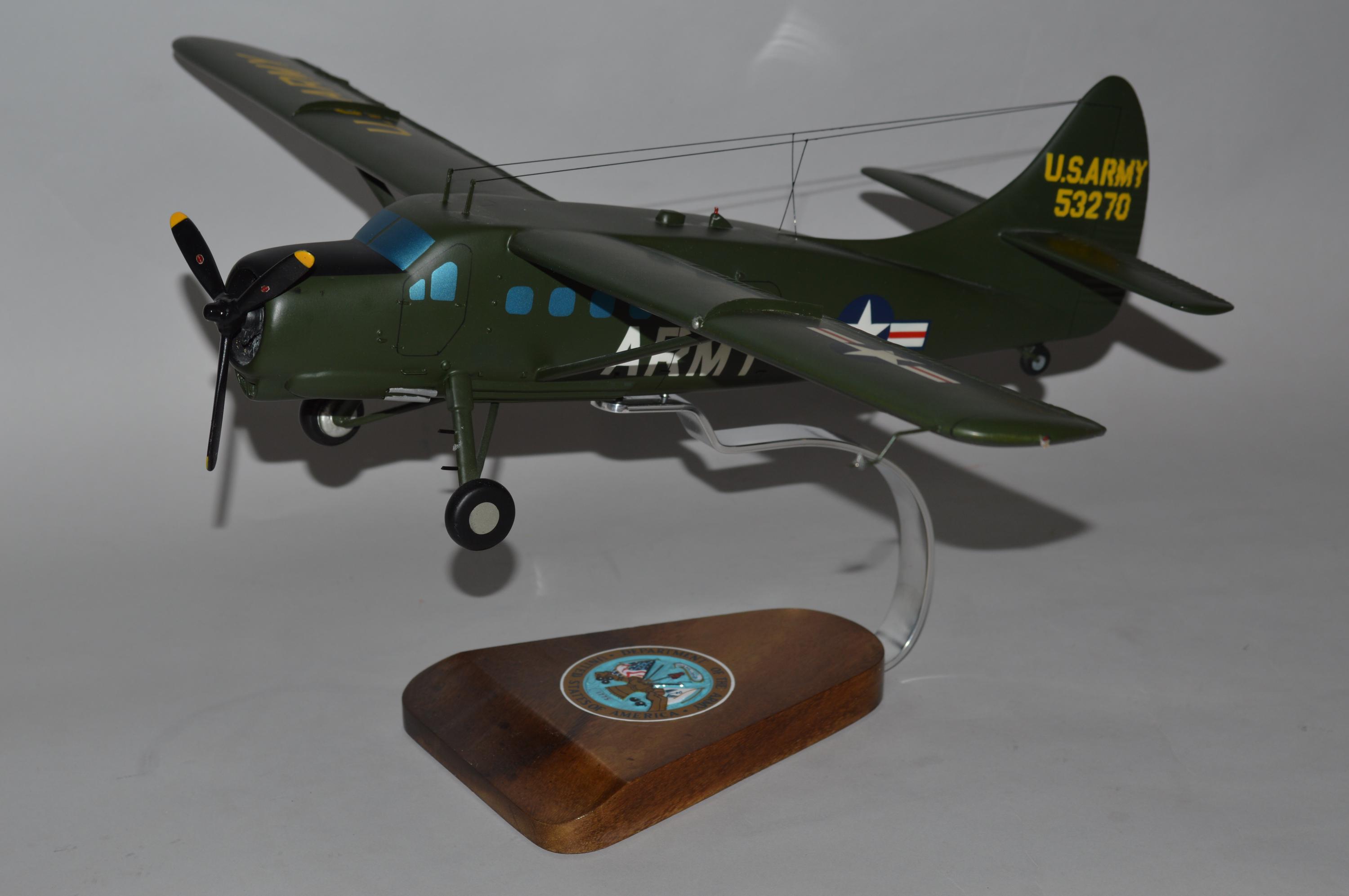 DHC-3 U-1A Otter Dehavilland US Army Plane Airplane Model Hand Carved ...