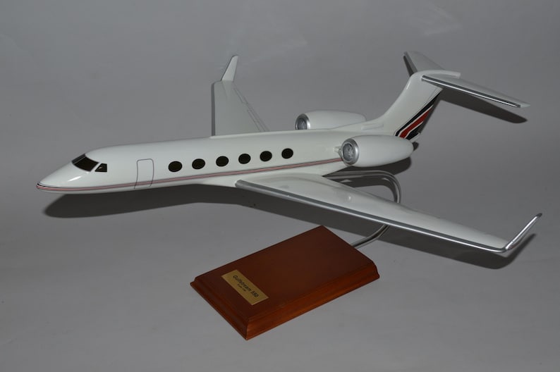 Gulfstream 5 GV G-V Business Jet LARGE Hand Carved and Painted Mahogany ...