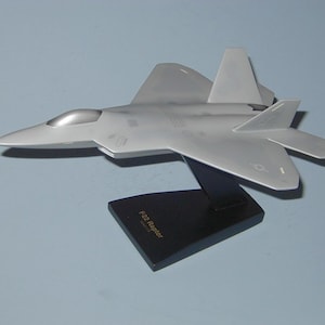 F-22 Raptor Air Force MINIATURE model hand carved mahogany wood replica desktop display