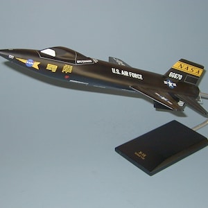 North American X-15 rocket powered test NASA USAF aircraft hand carved mahogany wood replica desktop display airplane model