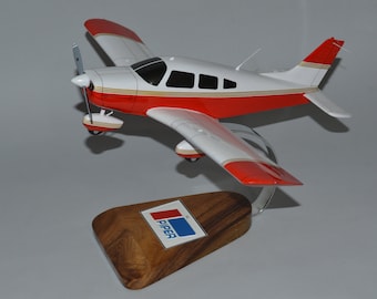 Piper PA-28 Cherokee Archer Dakota Warrior mahogany wood airplane desktop display aircraft model