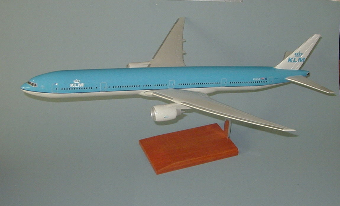 Boeing 777 KLM Airlines LARGE Airplane Model Made From Hand - Etsy