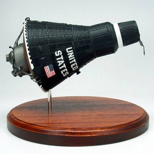 NASA Mercury Space Capsule aircraft hand carved and painted mahogany wood airplane aviation desktop display model