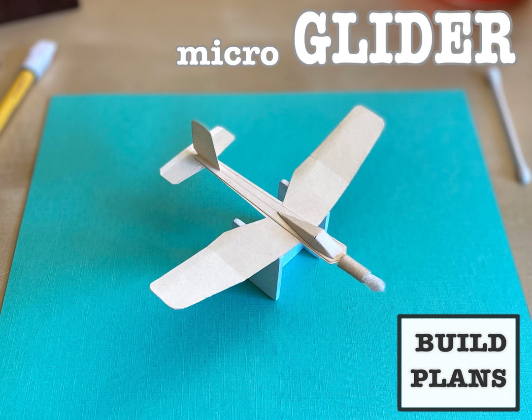 Cotton Swab Micro Glider Plans Etsy