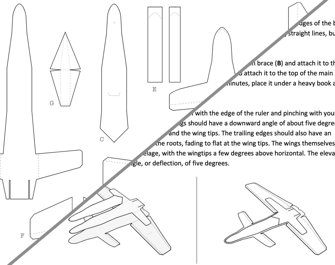 Micro Canard Jet Glider W/ Forward Swept Wing PDF & SVG Files Etsy