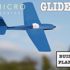 Micro WWII Navy Fighter Glider - Pläne und Anleitung (PDF- und SVG-Dateien)
