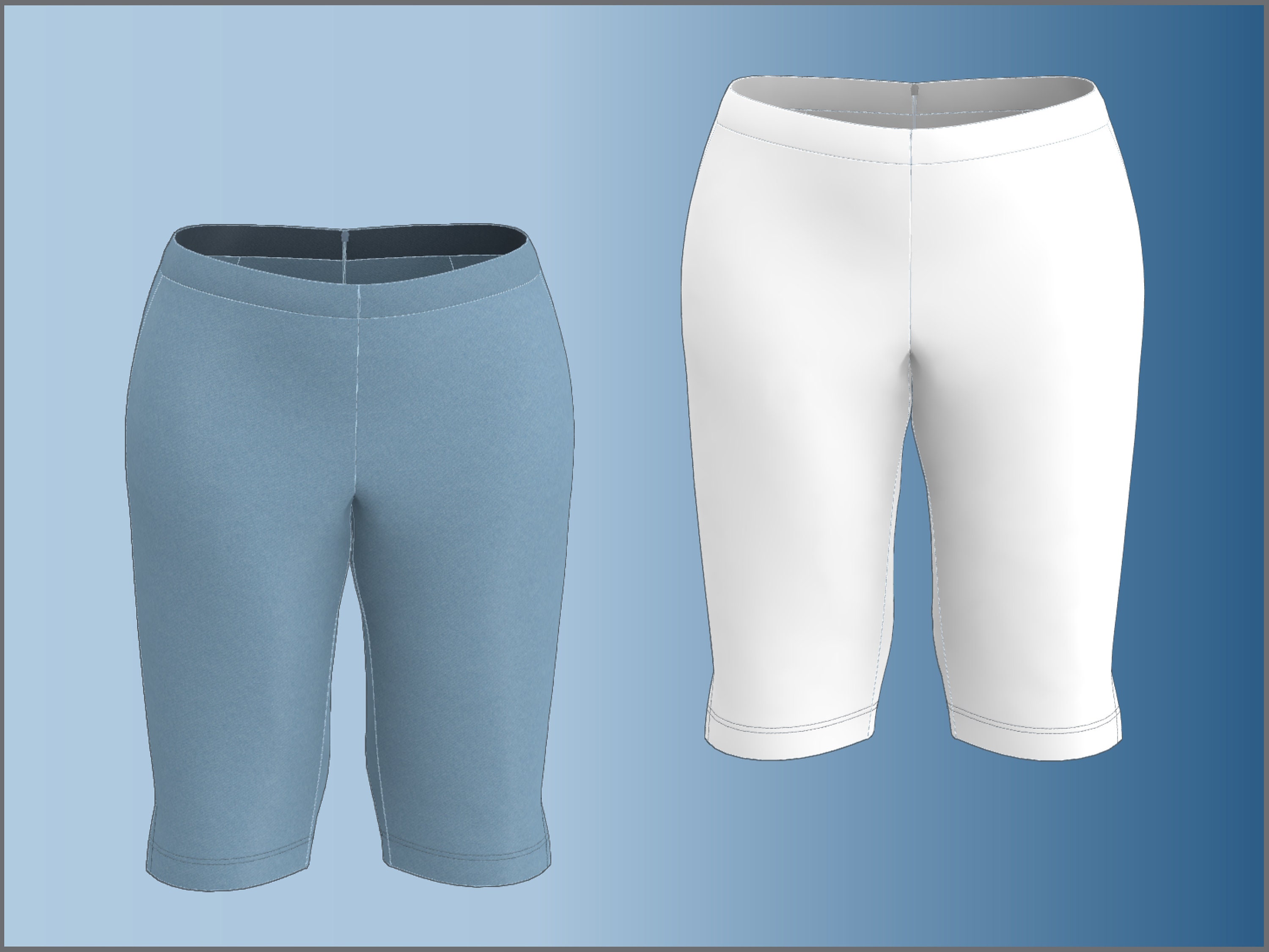 Basic Womens Pants Kneelength DXF/PDF Pattern for Clo3d/ai Etsy