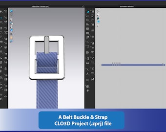 A Belt Buckle and Strap CLO3D Project File