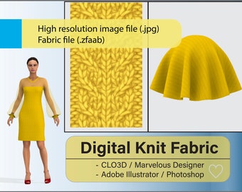 Digitaler nahtloser gelber Zopfmusterstoff 0002 - Digital Textile