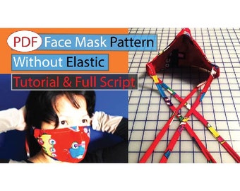 Ein PDF | Digitale Gesichtsmaske Schnittmuster