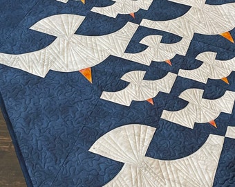 MUSTER - Drunkard's Seagulls Quilt Anleitung. Anweisungen für die Herstellung dieses Designs mit Arcuquilt-Stanzformen sowie Details zum manuellen Schneiden!